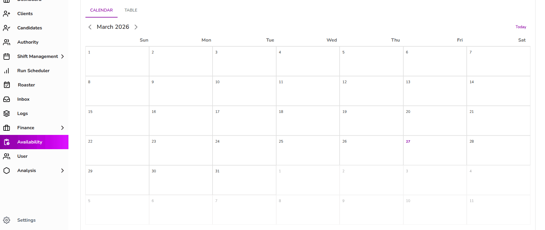 Web App Dashboard